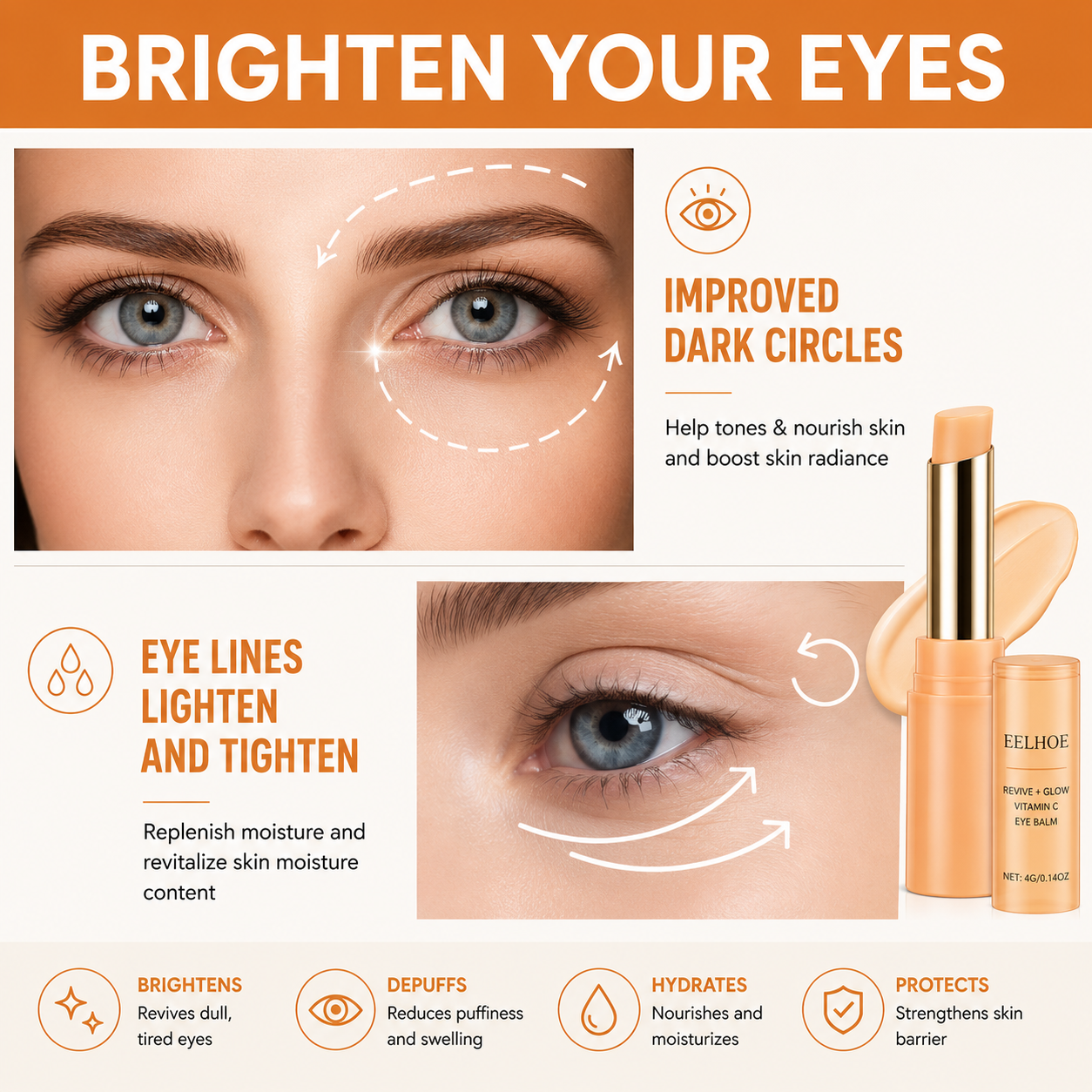 Vitamin C Under Eye Roller | Dark Circles & Puffiness